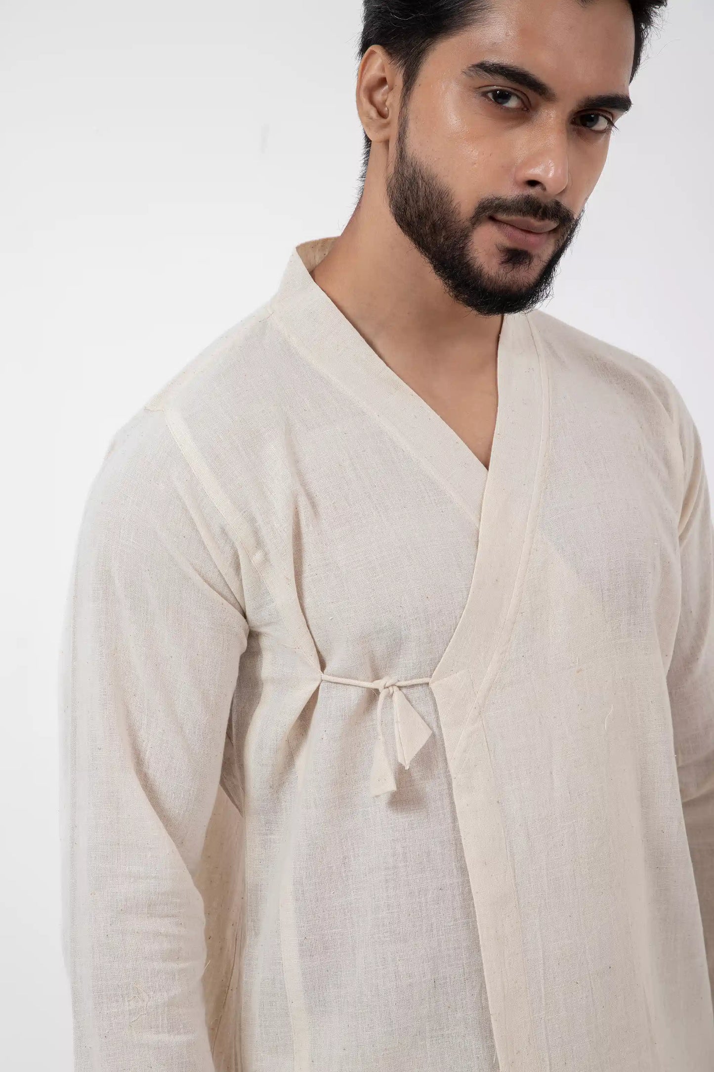 Kala Cotton Off-white Mughal Shirt