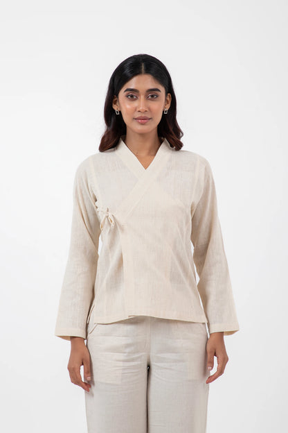 Kala Cotton Off-white Mughal Shirt