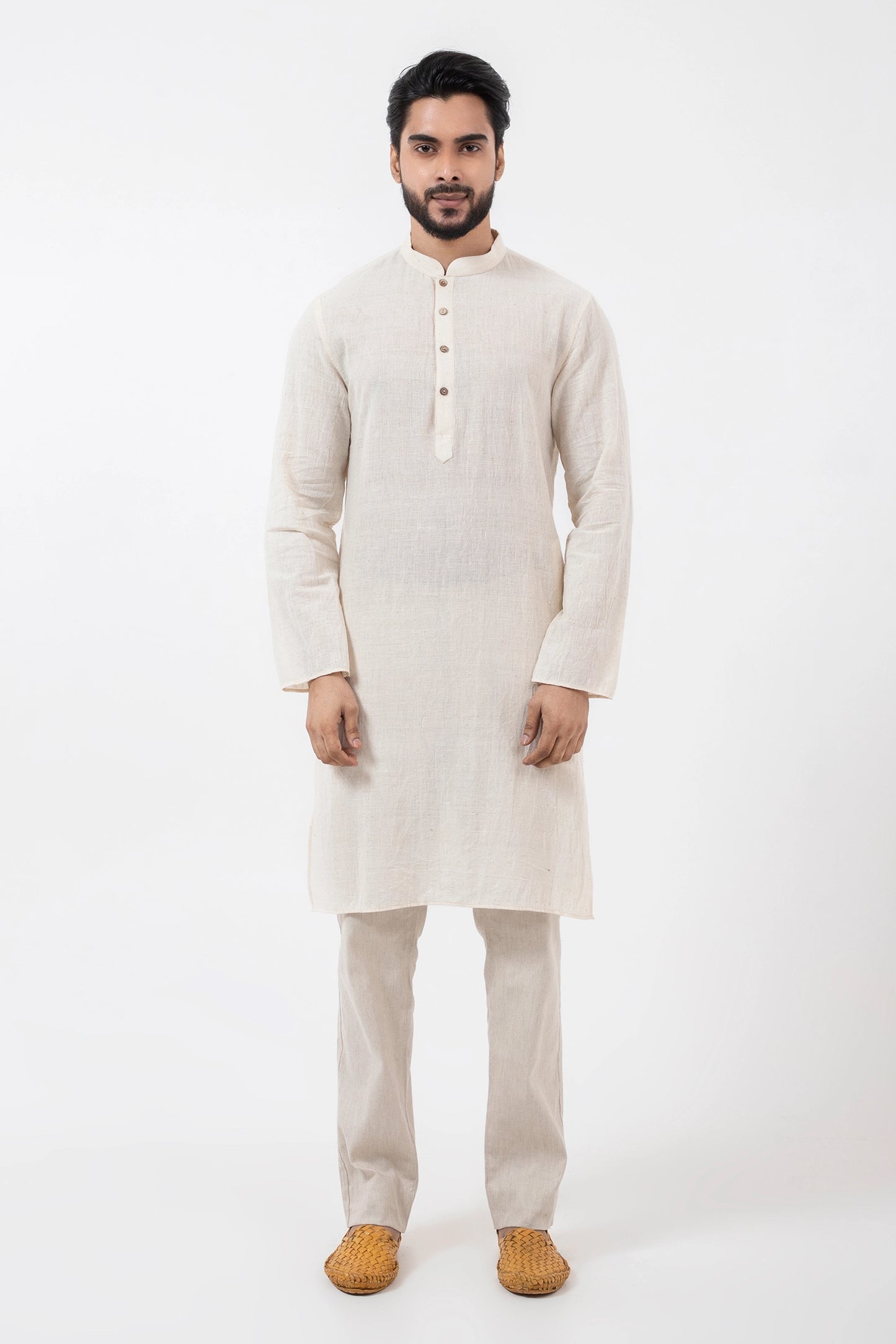 Kala Cotton Off-white Knee Length Kurta