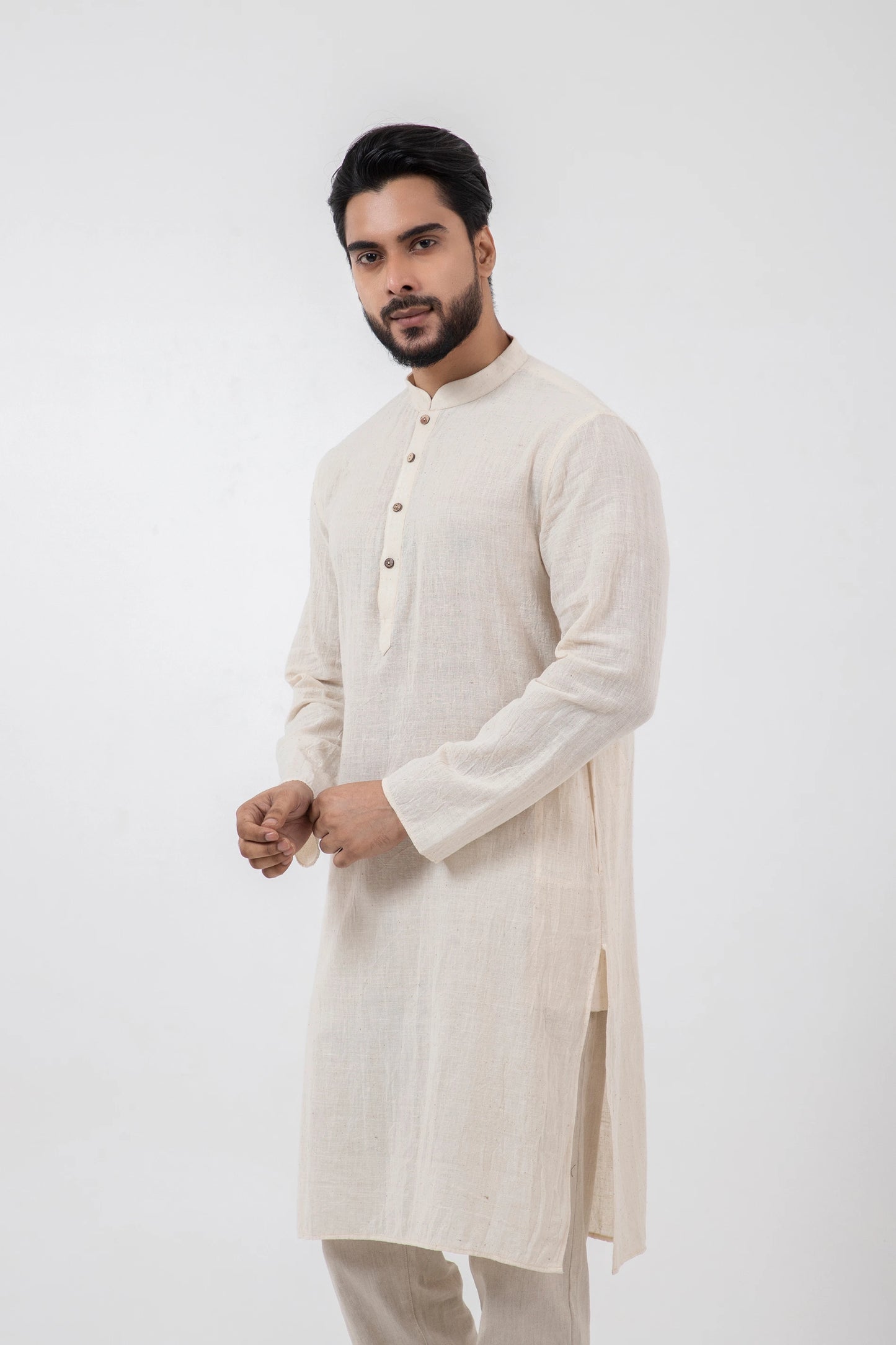 Kala Cotton Off-white Knee Length Kurta