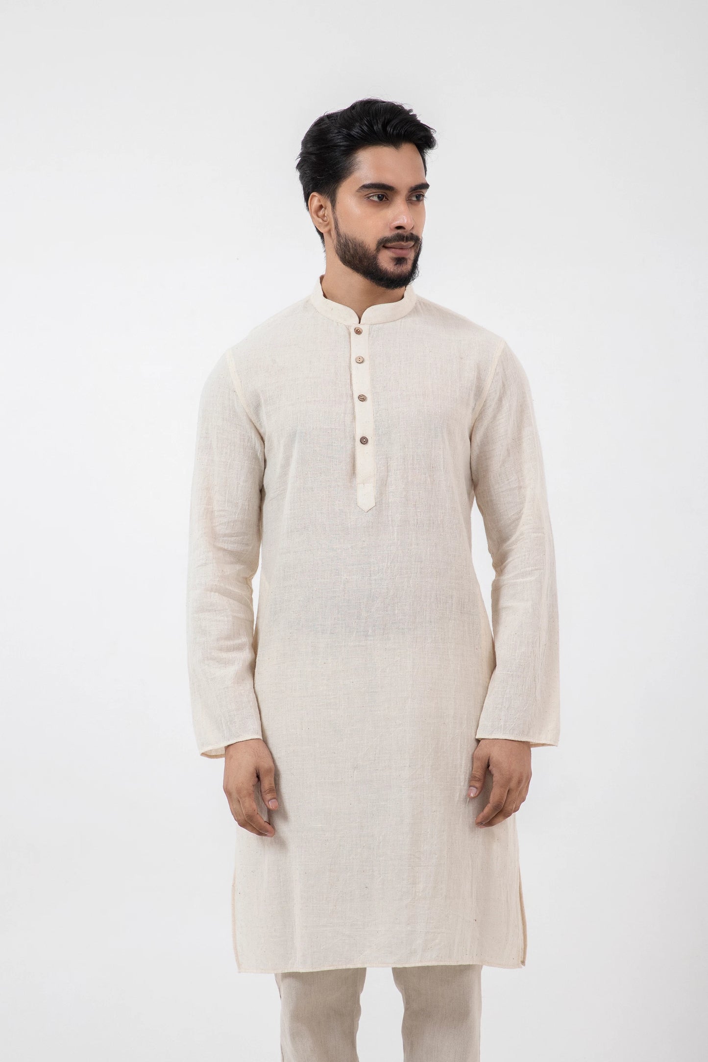 Kala Cotton Off-white Knee Length Kurta