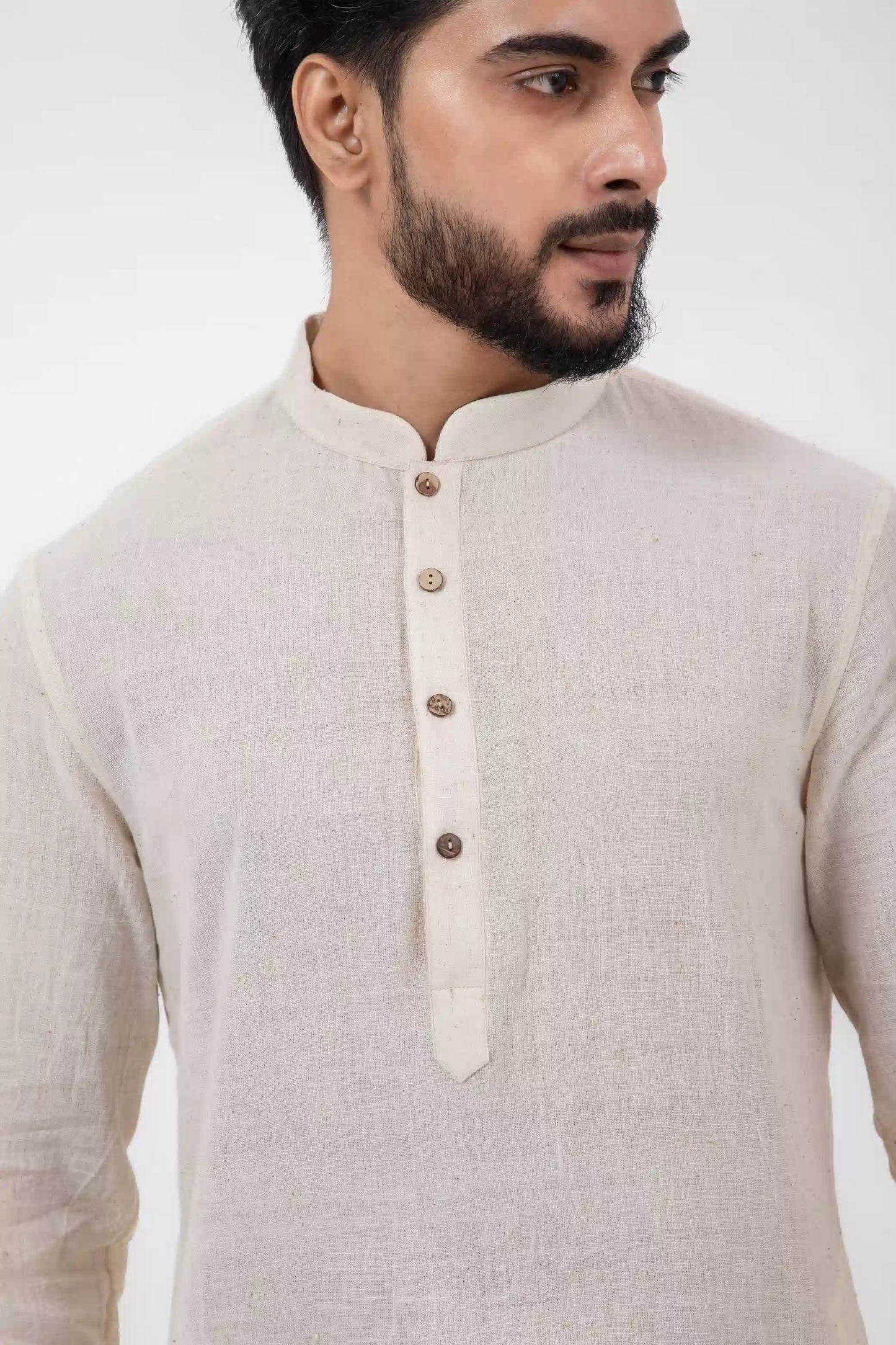 Kala Cotton Off-white Knee Length Kurta