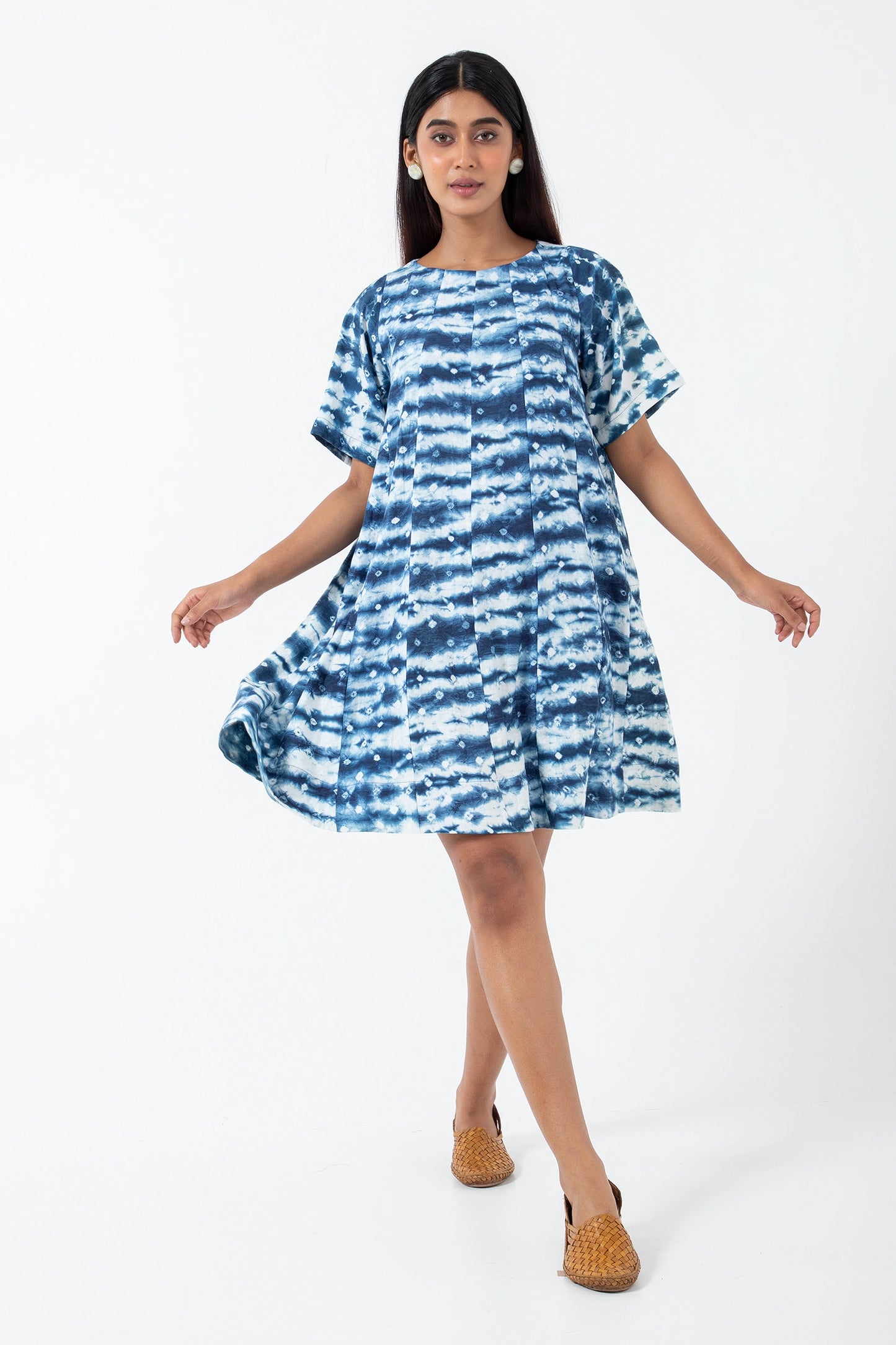 Bandhani Dot Wave Zero Waste Dress