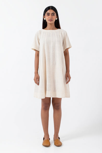 Kala Cotton Off-white Zero Waste Dress