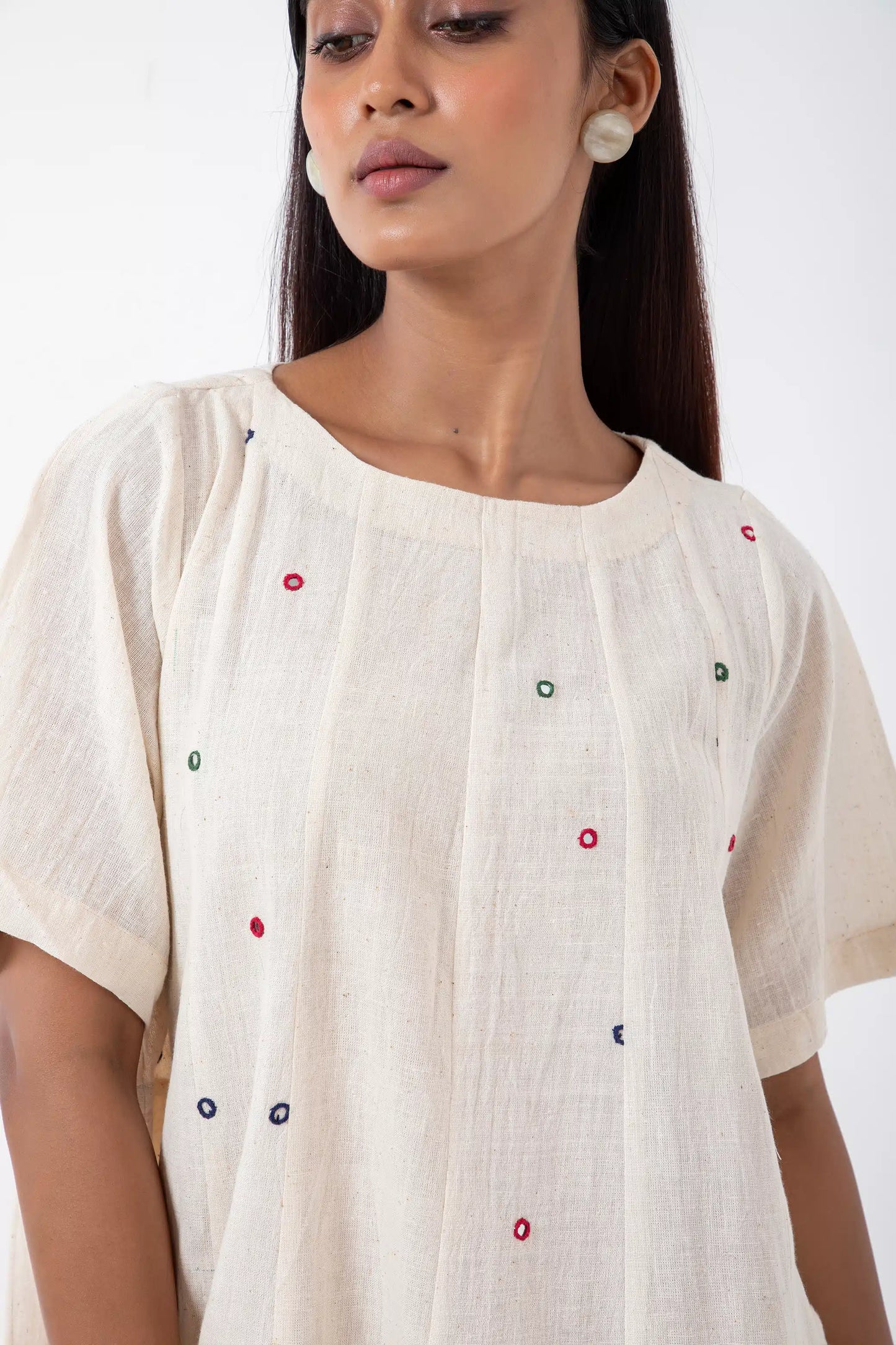 Kala Cotton Multi Mirror Zero Waste Dress