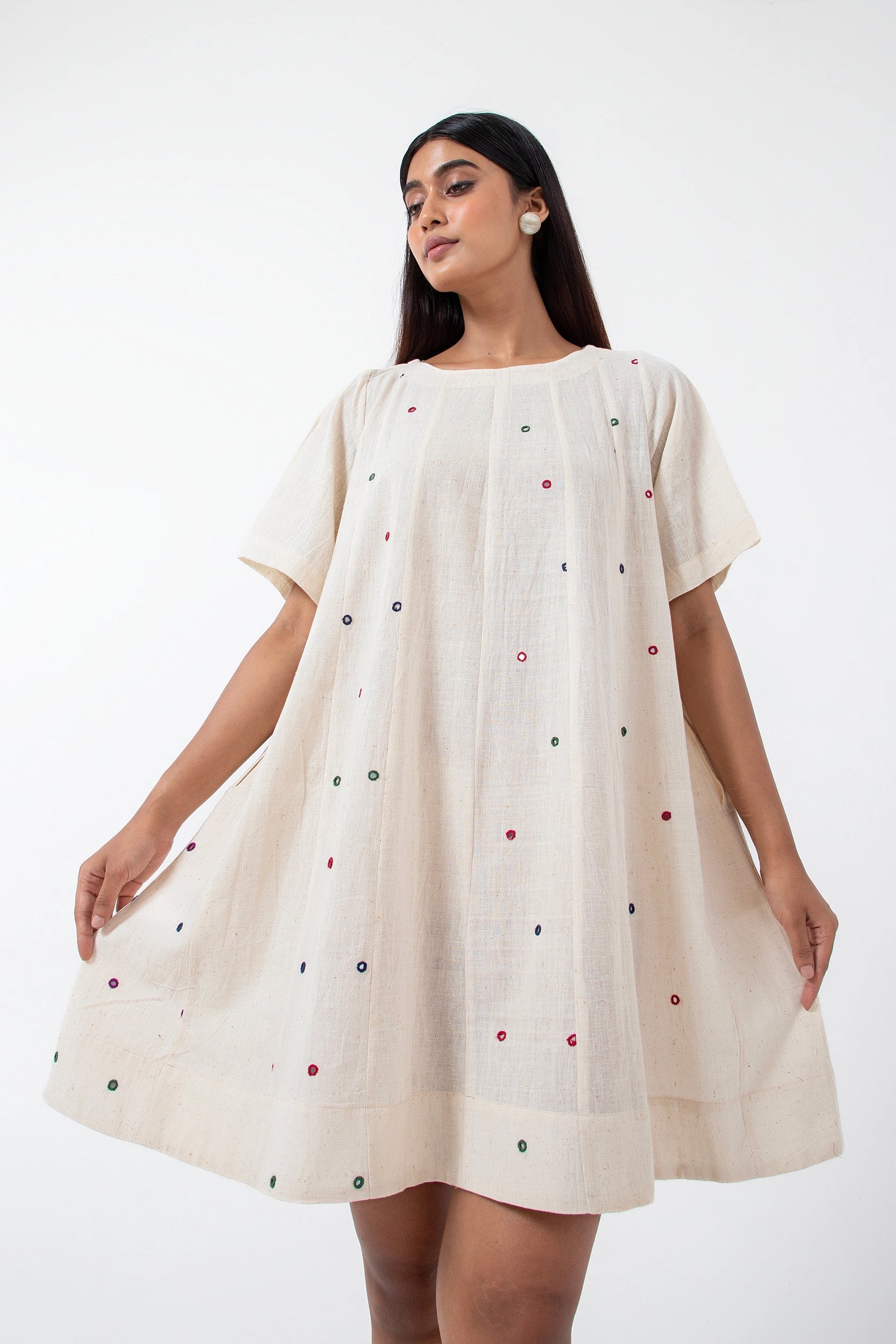 Kala Cotton Multi Mirror Zero Waste Dress