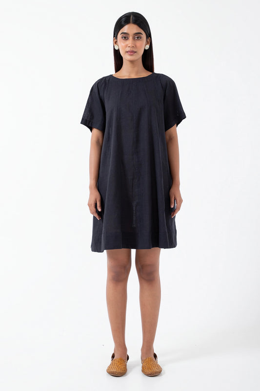 Kala Cotton Black Zero Waste Dress