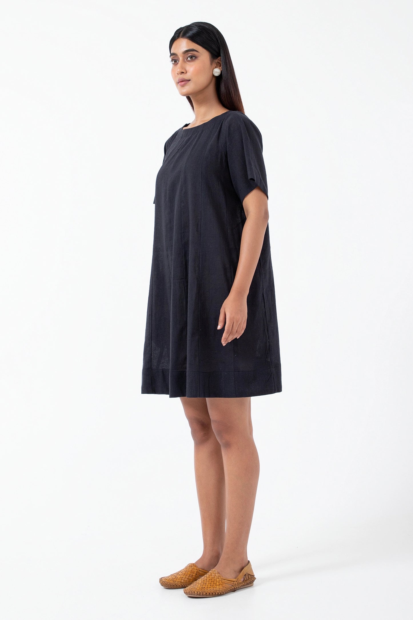 Kala Cotton Black Zero Waste Dress