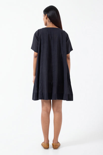 Kala Cotton Black Zero Waste Dress