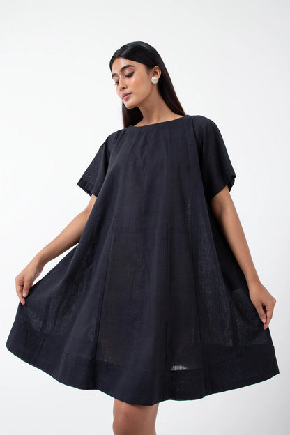 Kala Cotton Black Zero Waste Dress