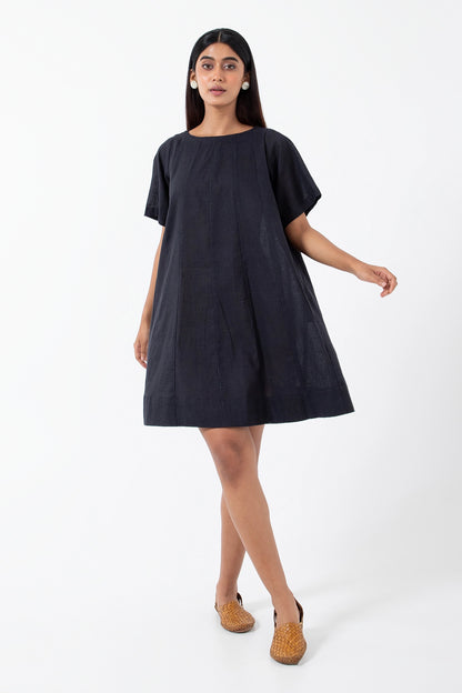 Kala Cotton Black Zero Waste Dress