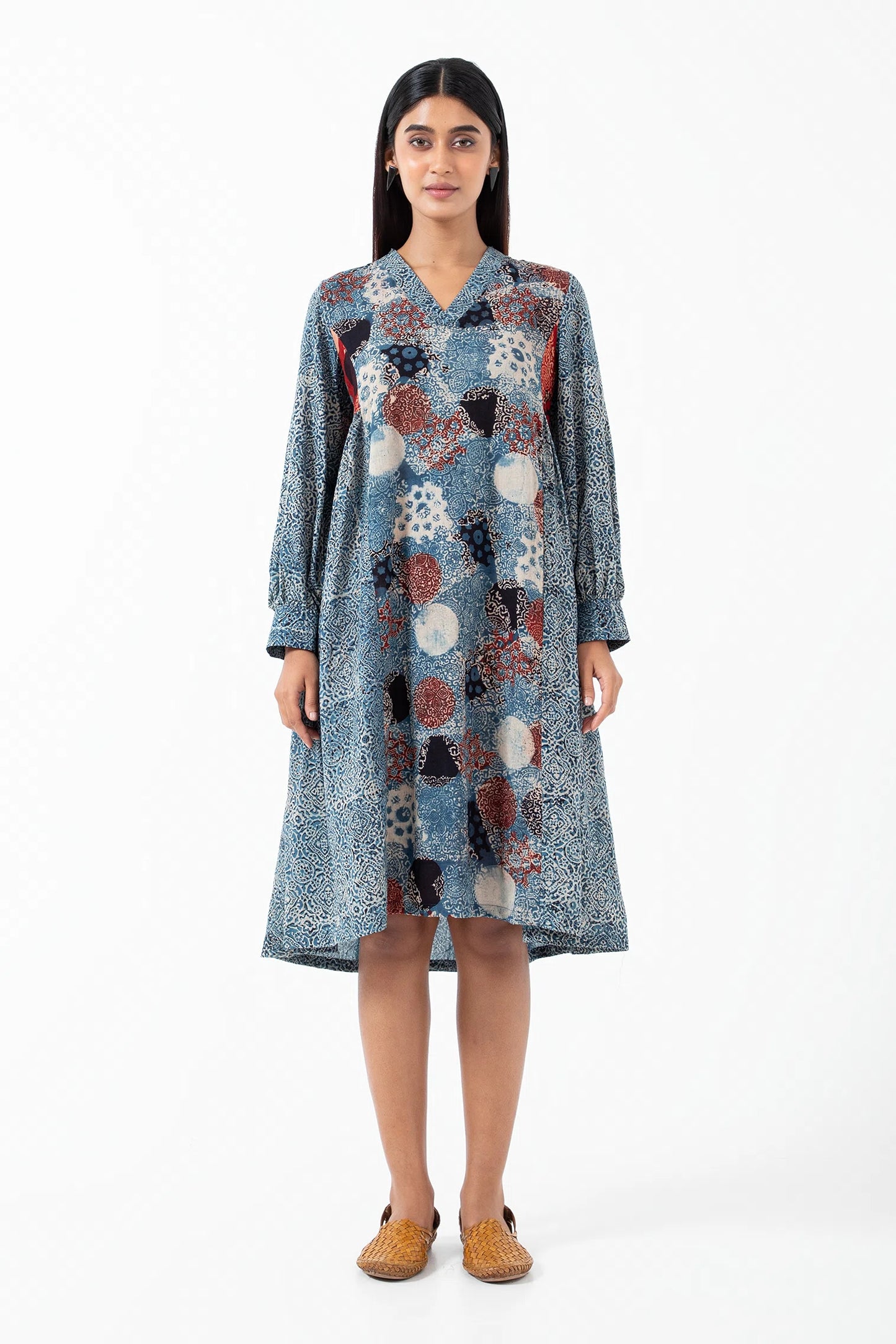 Block printed Indigo Timeless Dress