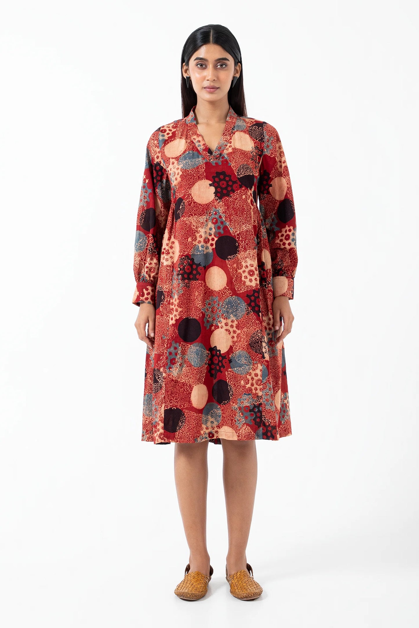 Block printed Alizarine Timeless Dress