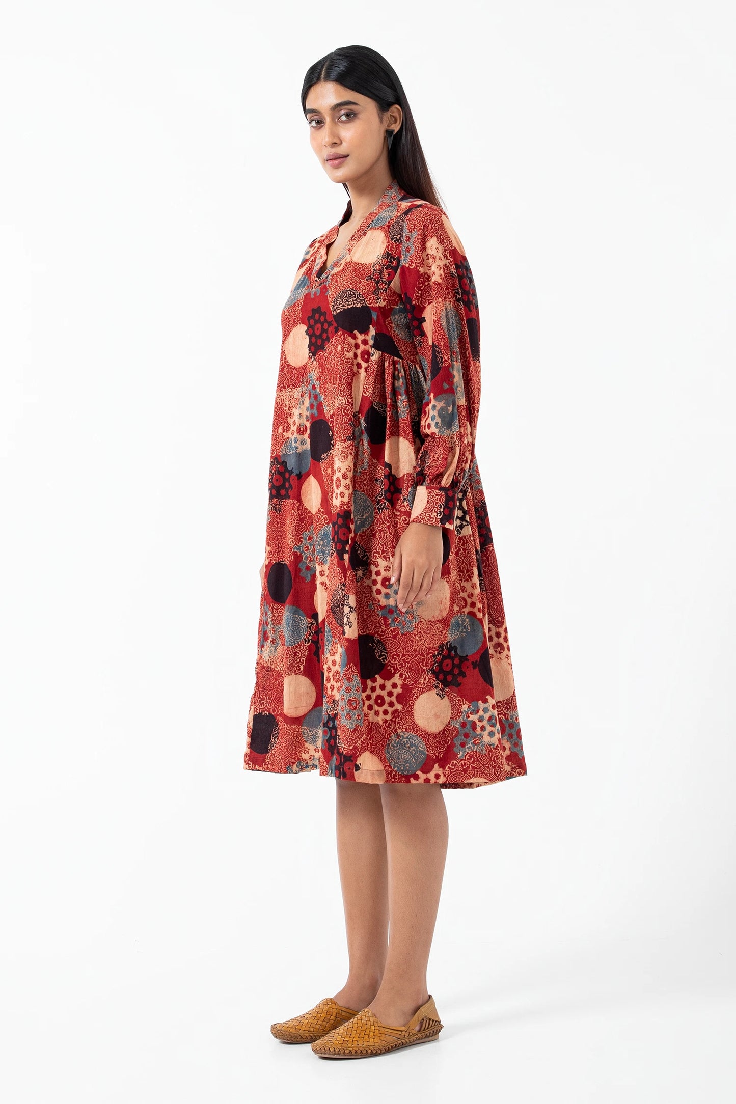 Block printed Alizarine Timeless Dress