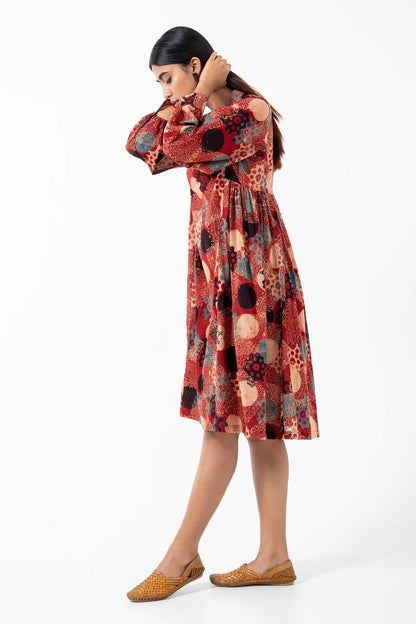 Block printed Alizarine Timeless Dress