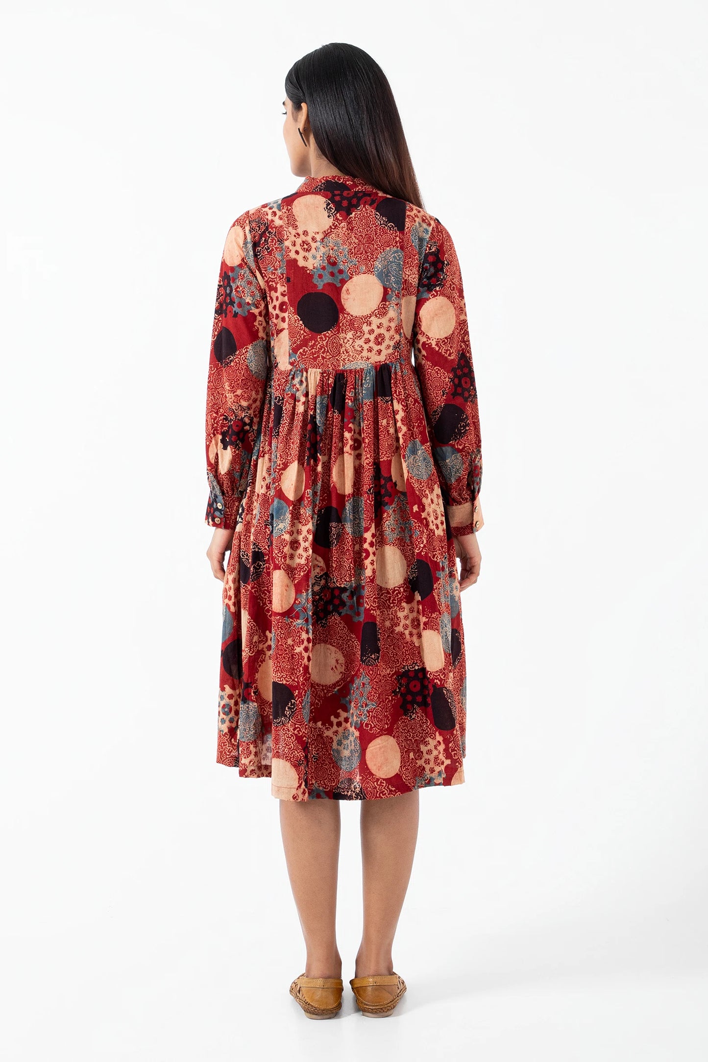 Block printed Alizarine Timeless Dress