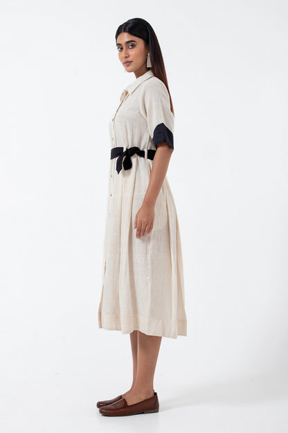 Kala Cotton Off-white Monday Dress