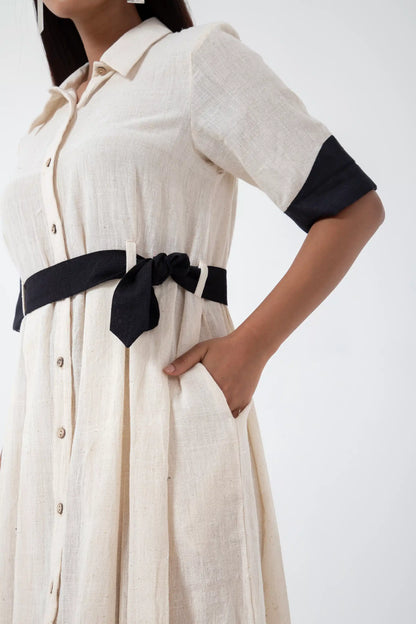 Kala Cotton Off-white Monday Dress