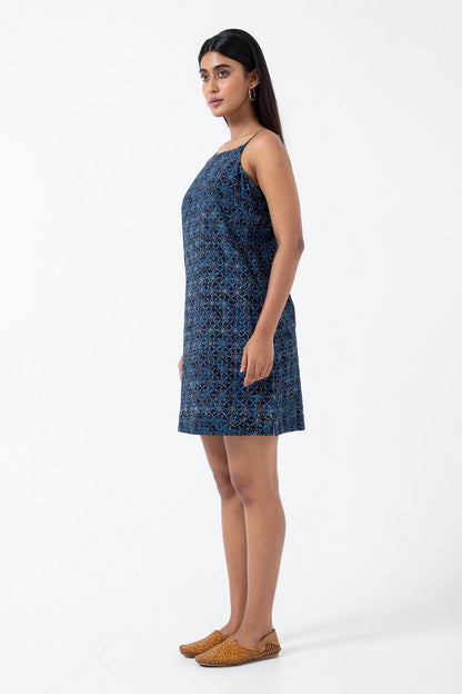 Block printed Brushstroked Summer Dress