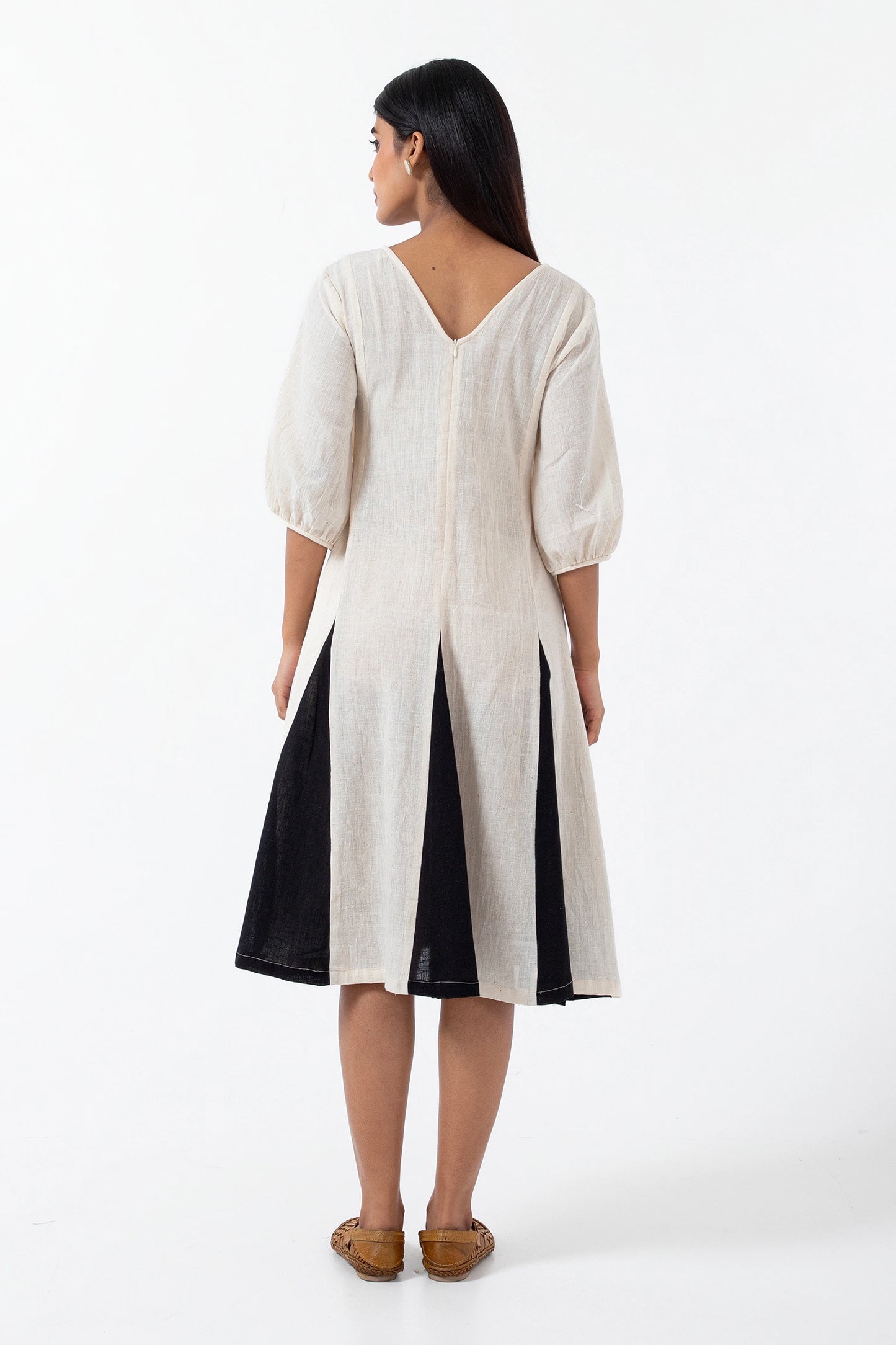 Kala Cotton Off-white Swirl Dress