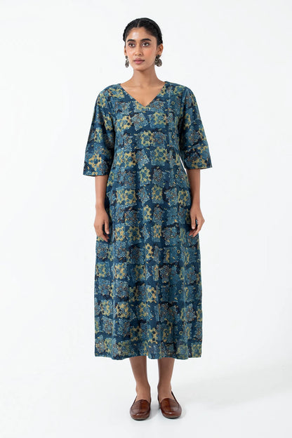 Block printed Atypical Seagreen Everyday Dress