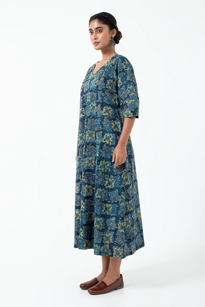 Block printed Atypical Seagreen Everyday Dress