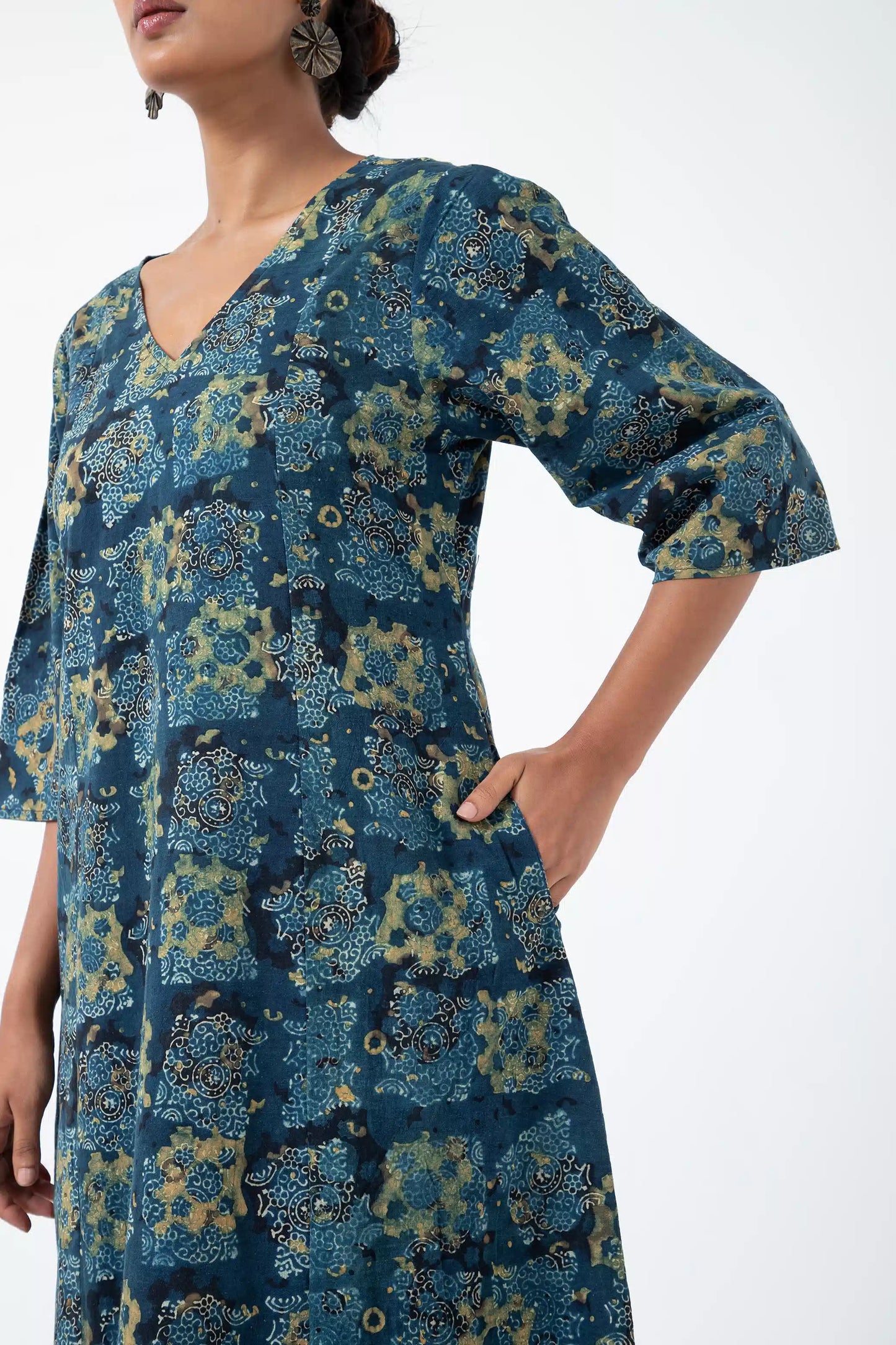 Block printed Atypical Seagreen Everyday Dress