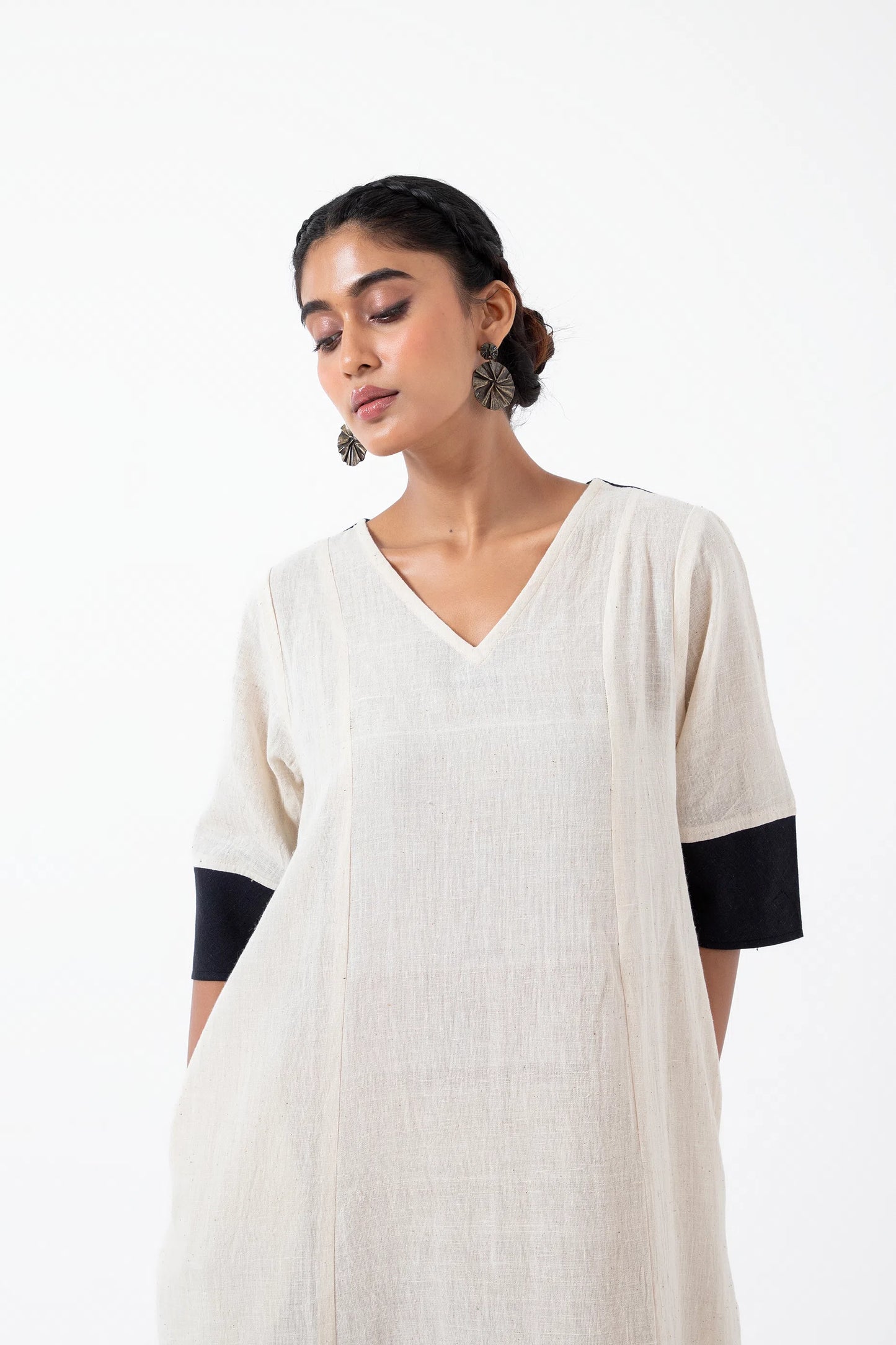 Kala Cotton Off-white Everyday Dress