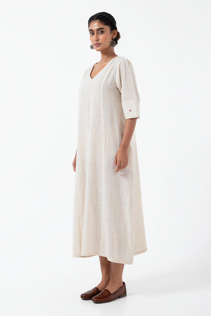 Kala Cotton Off-white Mirror Everyday Dress