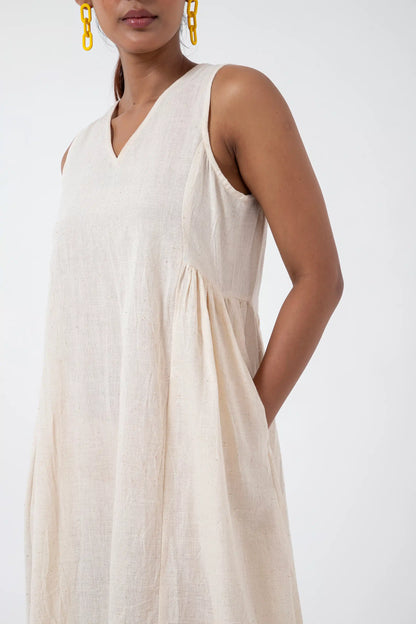 Kala Cotton Off-white Sunday Dress