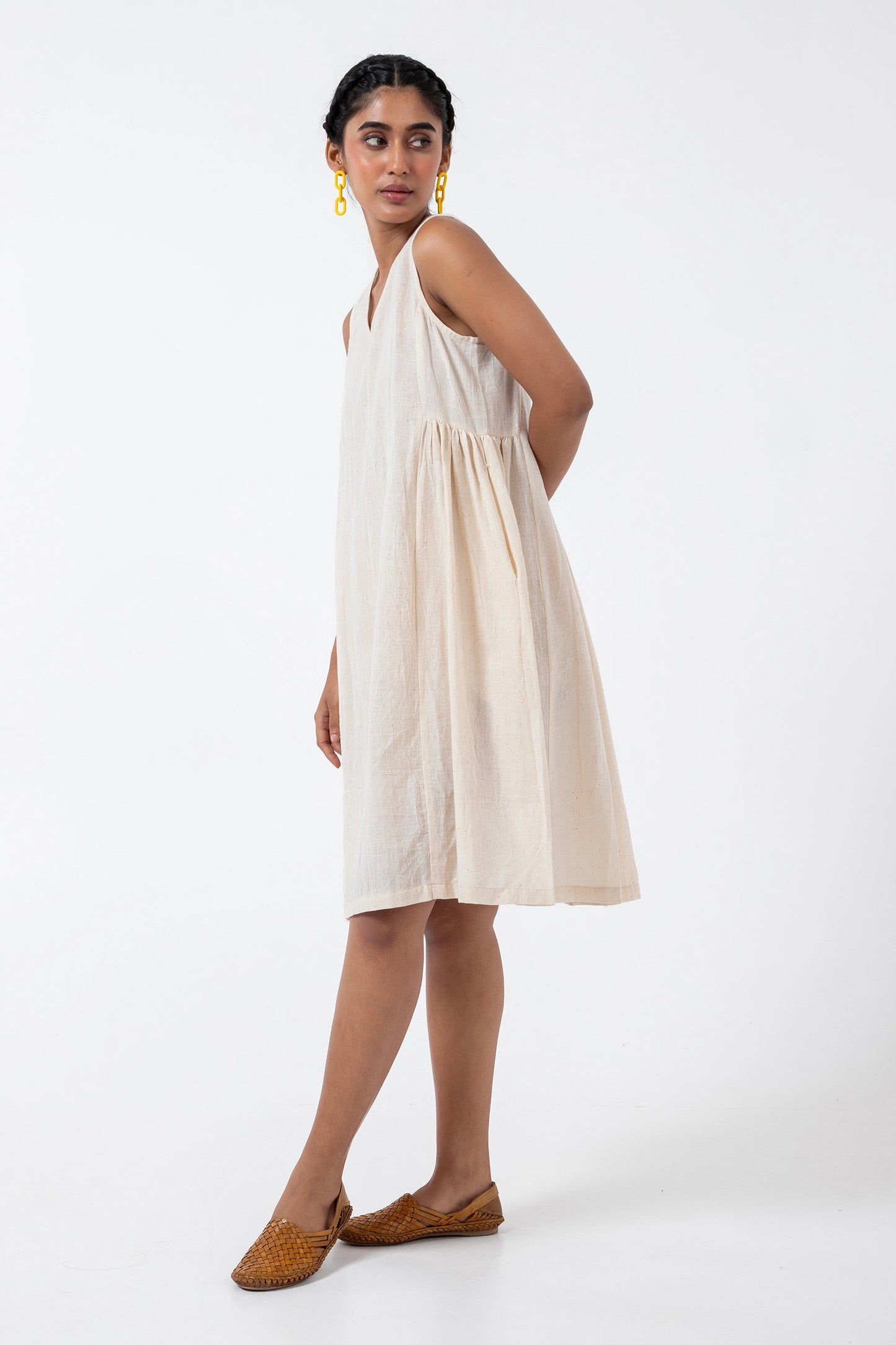 Kala Cotton Off-white Sunday Dress