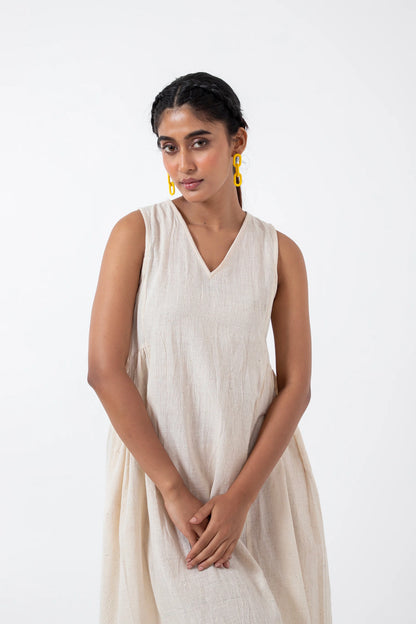 Kala Cotton Off-white Sunday Dress