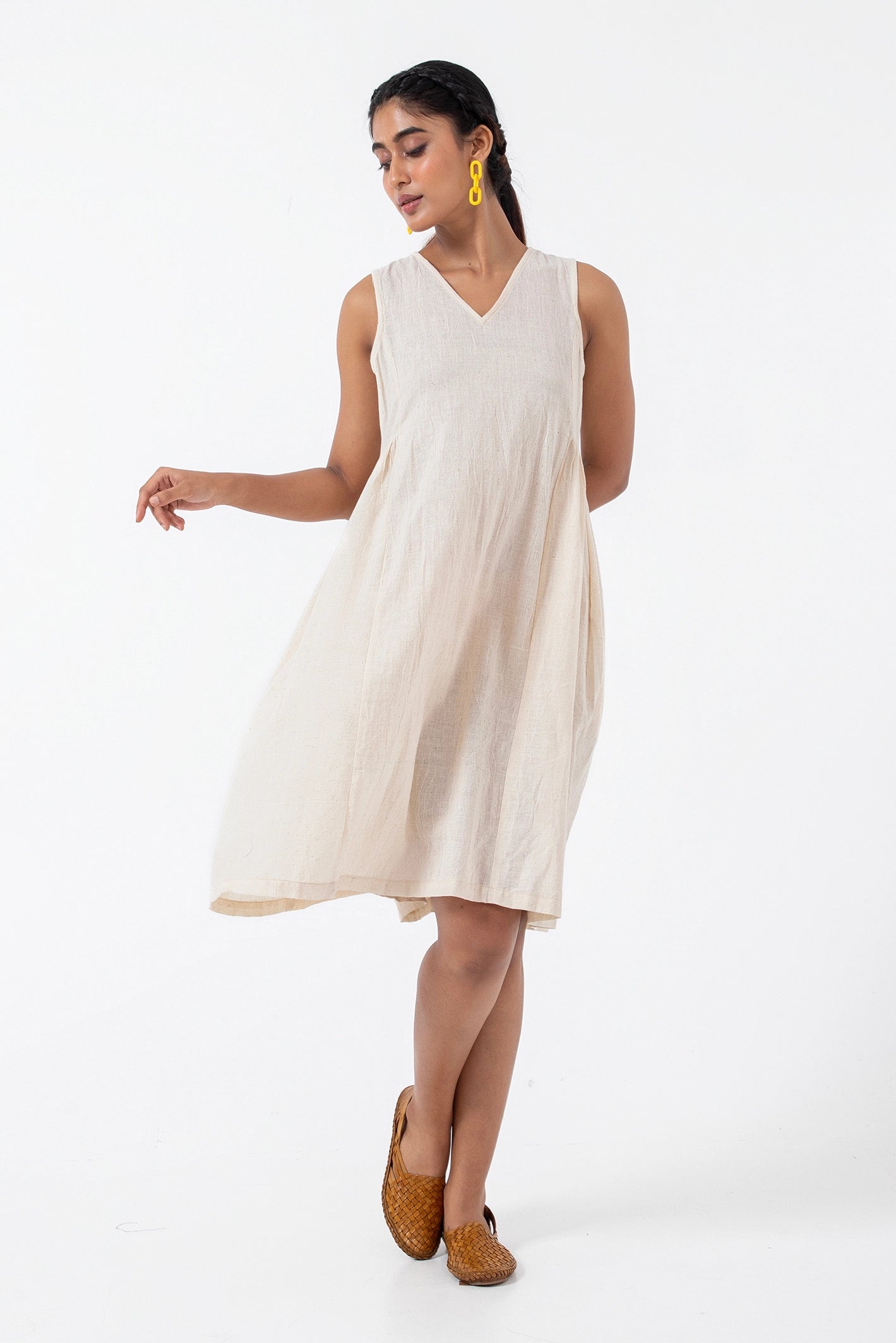 Kala Cotton Off-white Sunday Dress