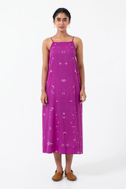 Bandhani Tribal Magenta Indie dress