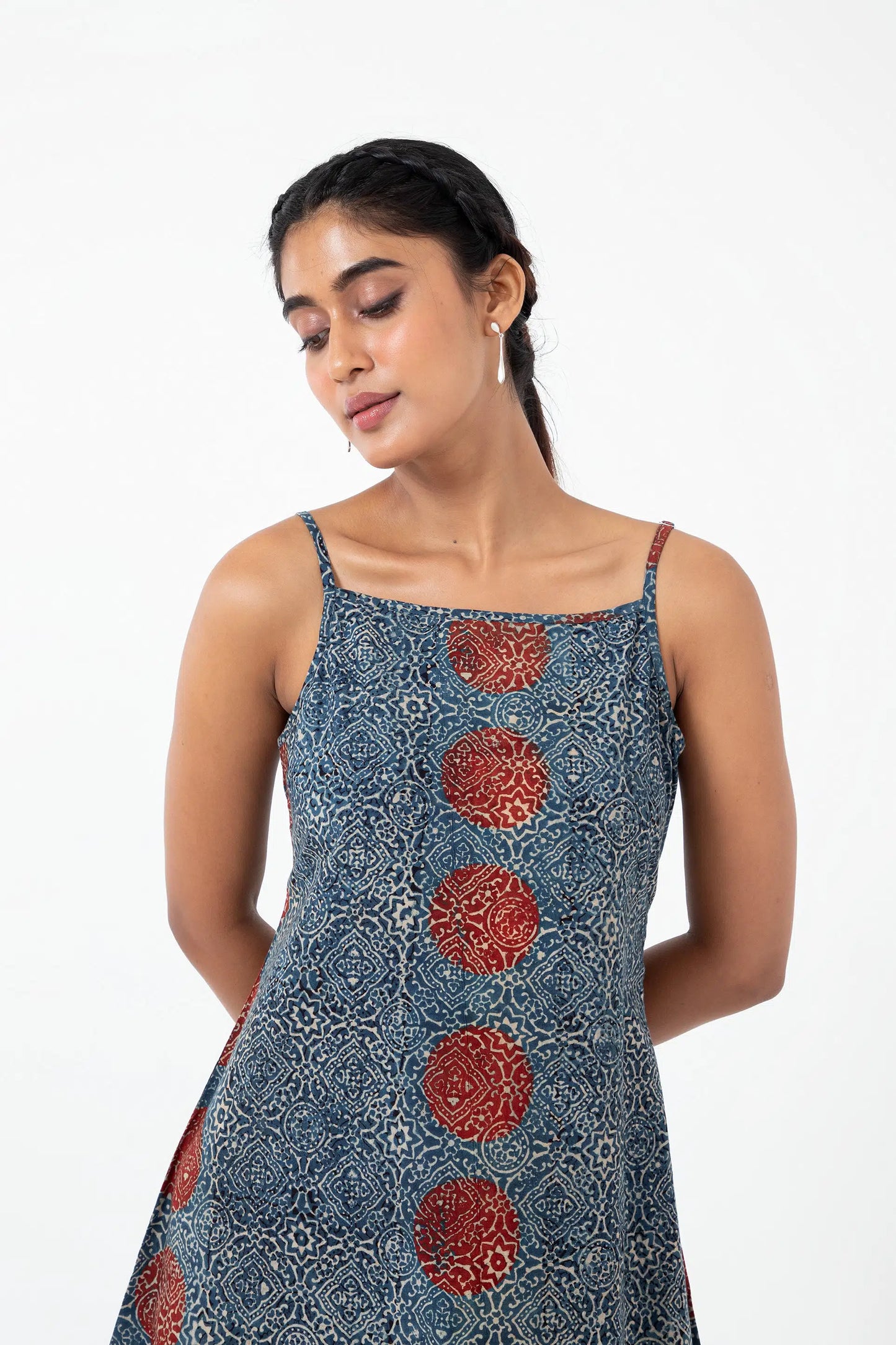 Block printed Sky stopper Summer Dress