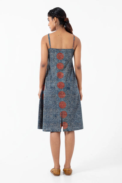 Block printed Sky stopper Summer Dress